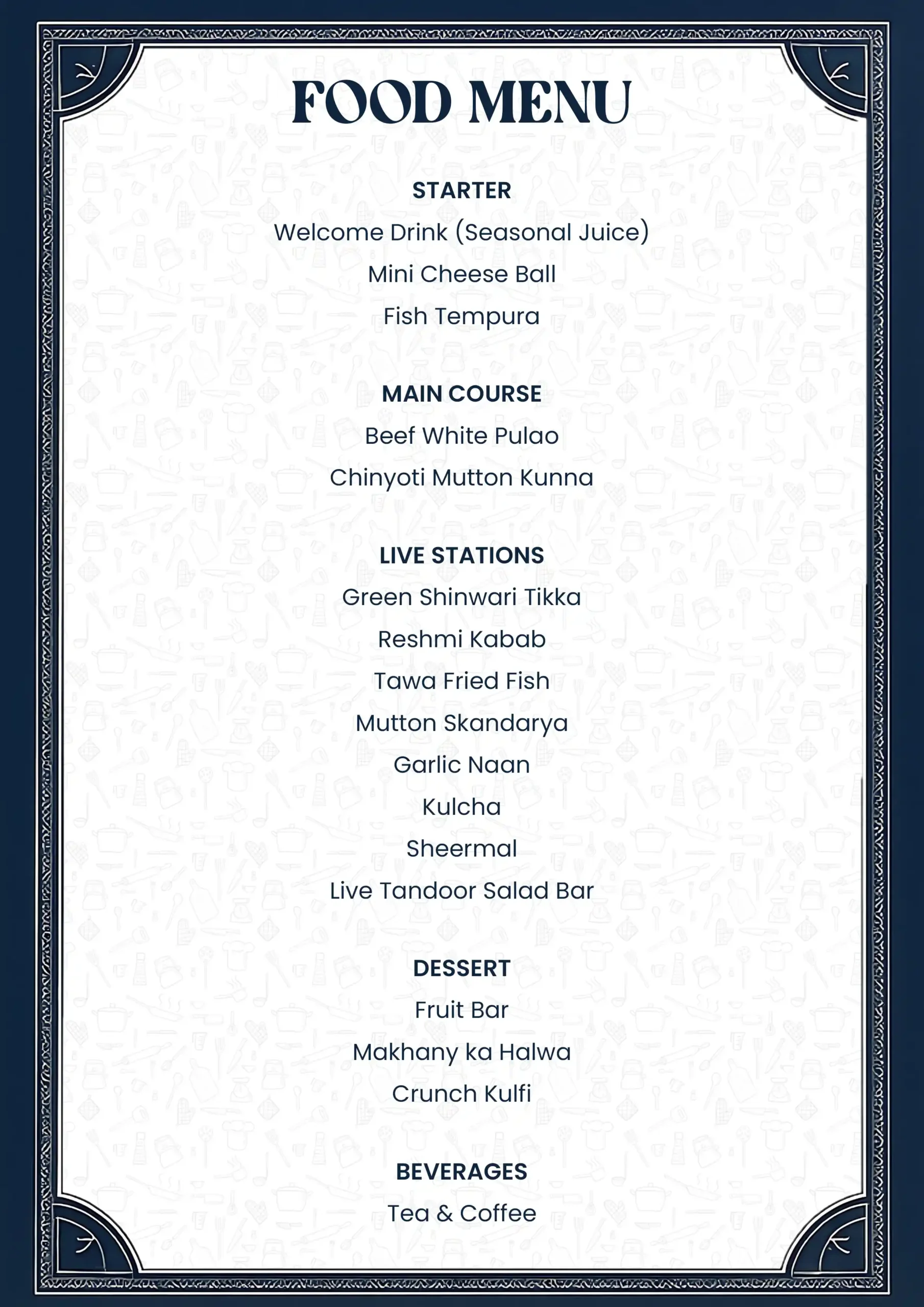 Menu 1 - Used