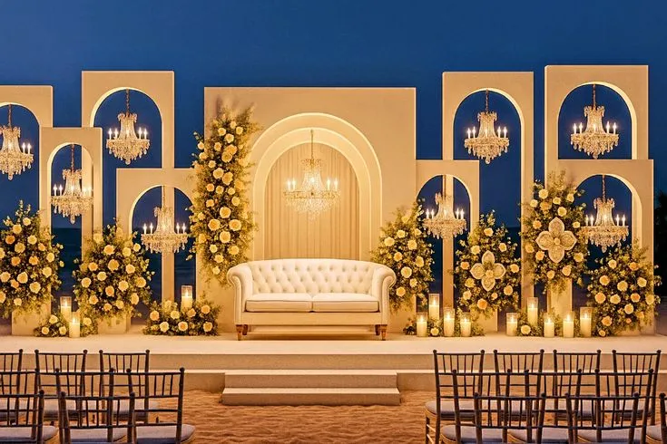 Pakistani wedding stage décor
