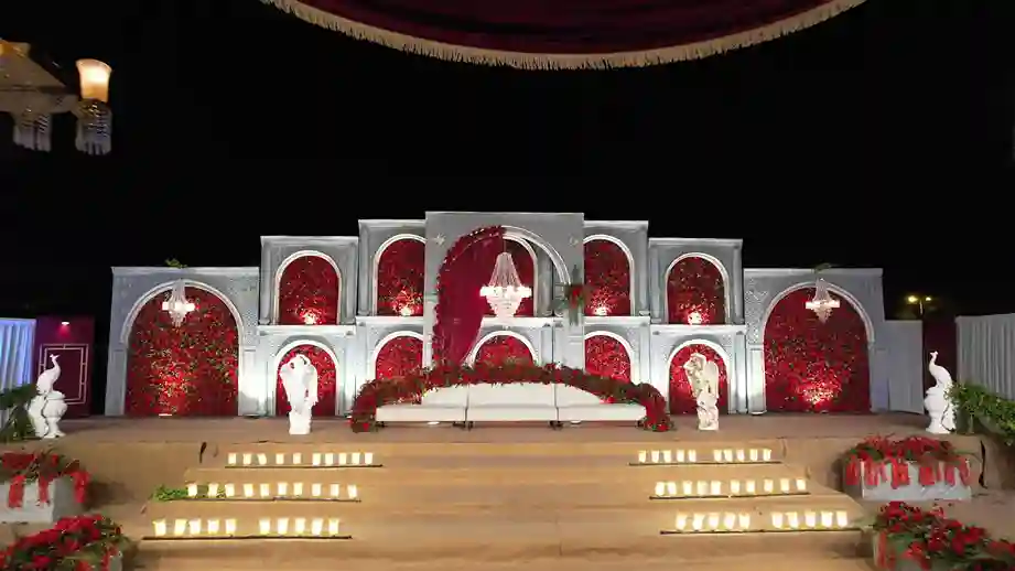 red Mughal & Royal Theme Stages