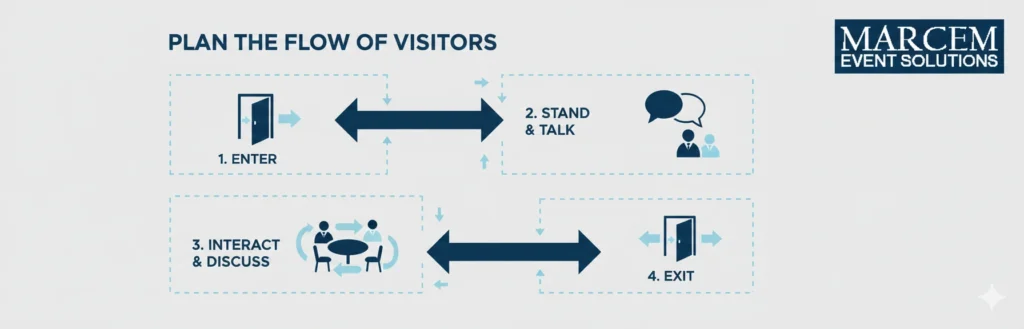 flow infographics of how your exhibition should operate