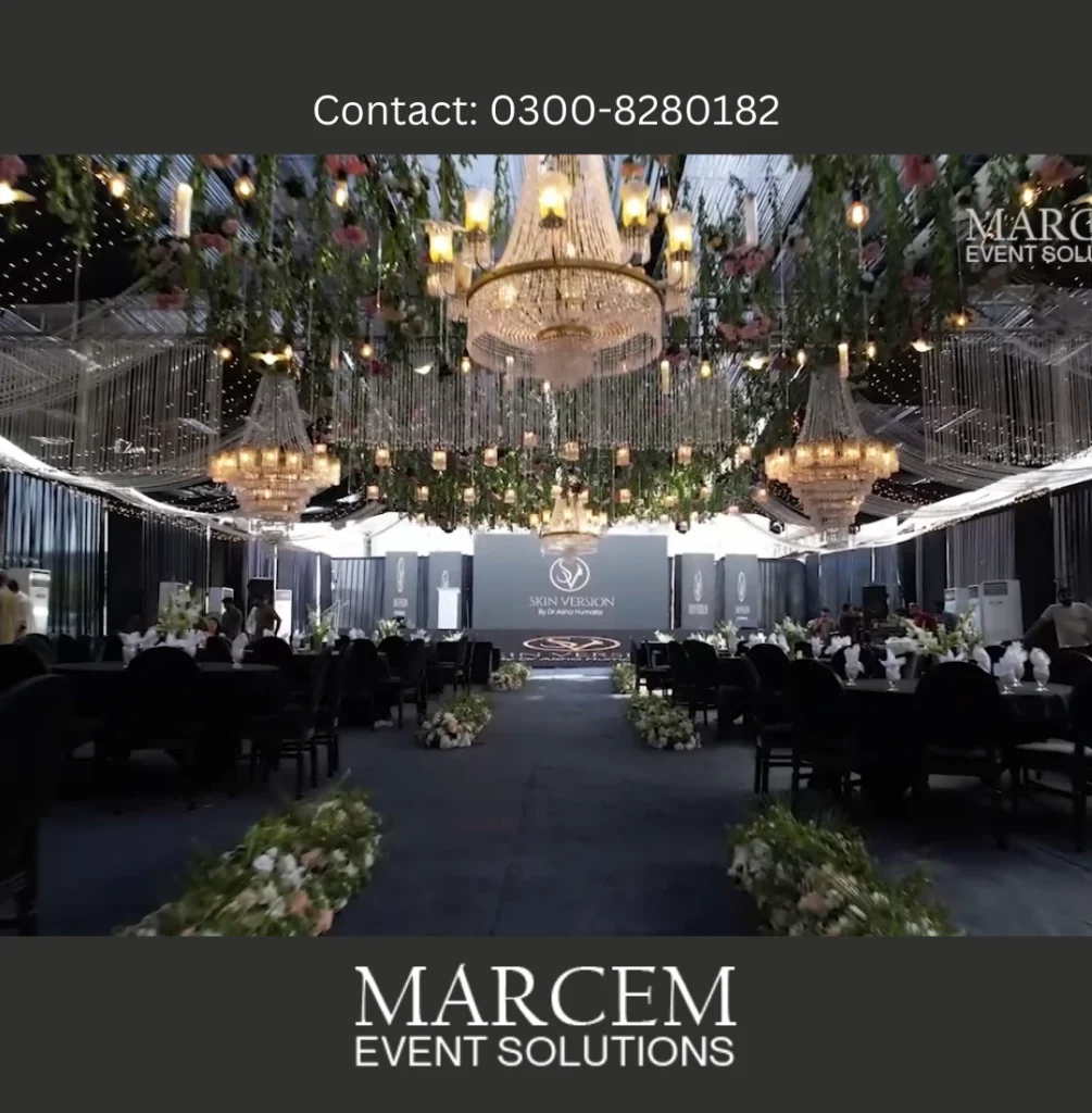 customized stage setup for corporate events