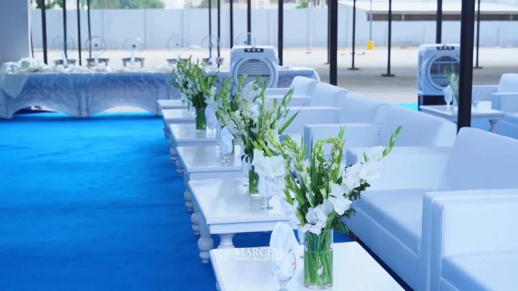 Corporate networking event with business professionals interacting in a formal event environment