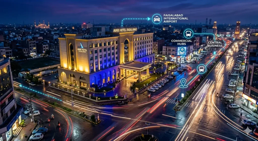 Avari Hotel Faisalabad Location