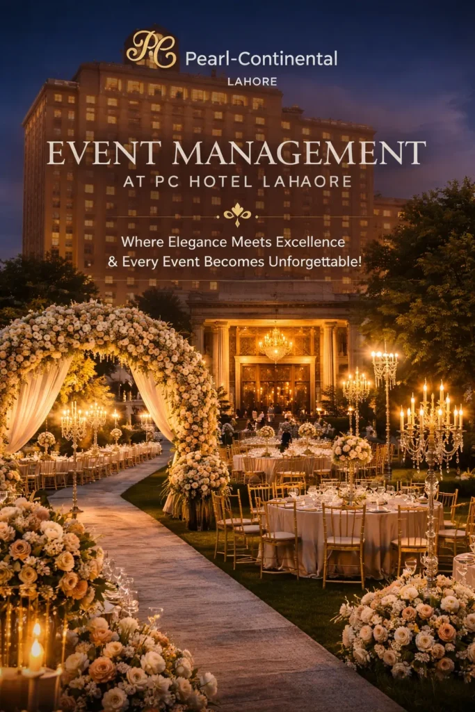 pc hotel event planner management service lahore pakistan
