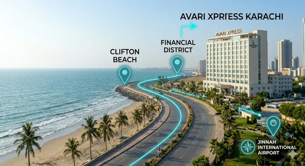 Avari Hotel Karachi Location