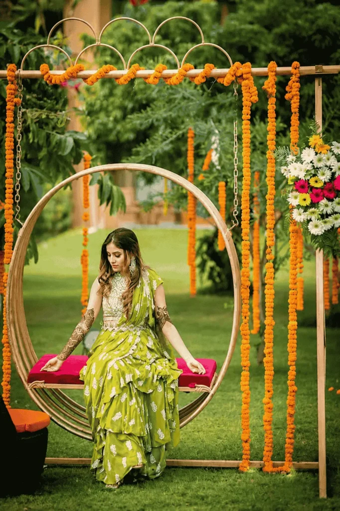 Mehndi pose outdoor