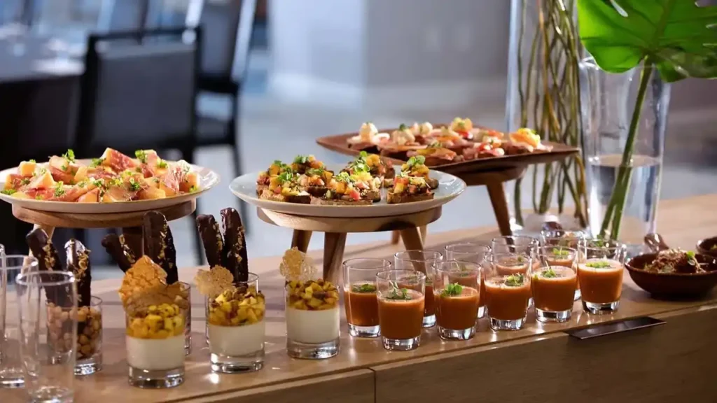 Professional catering setup for a corporate event