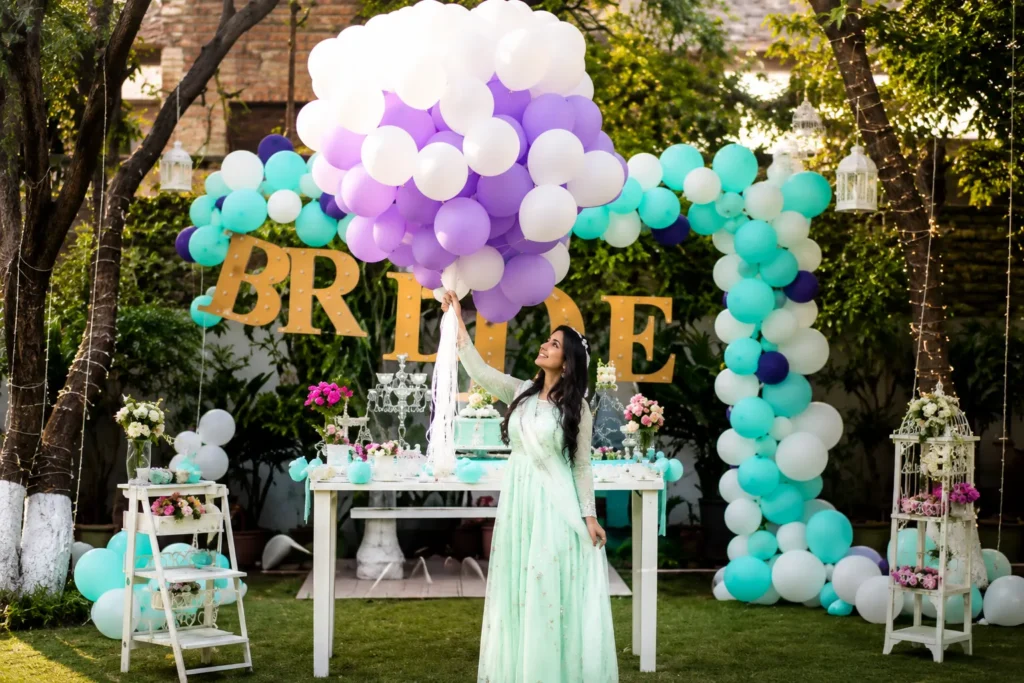 The bride and groom pose in various wedding photography styles.